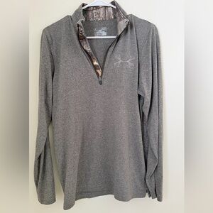 Under Armour Heathered Brown Quarter-Zip Pullover